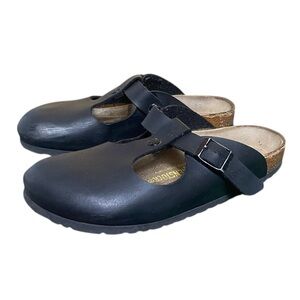 Birkenstock Black Slip-On Clog Sandals with Buckle